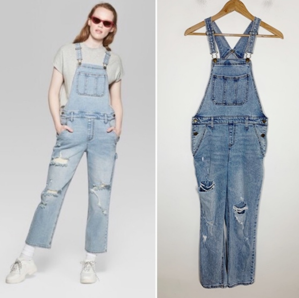 Denim bib overalls